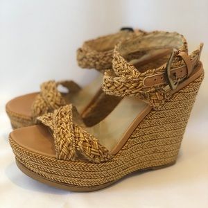 Stuart Weitzman Braided Wedge 5.5